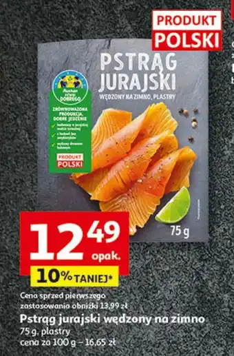 Auchan Pstrąg jurajski wędzony na zimno, plastry oferta