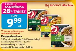Auchan Danie obiadowe, różne rodzaje, Dział Samoobsługi oferta