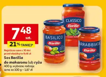 Auchan Sos Barilla do makaronu lub ryżu oferta