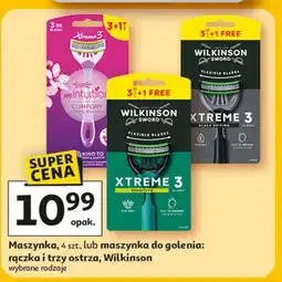 Auchan Maszynka lub maszynka do golenia: rączka i trzy ostrza Wilkinson oferta