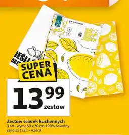 Auchan Zestaw ścierek kuchennych (3 szt., 50 x 70 cm, 100% bawełny) oferta