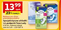 Auchan Specjalistyczne wkładki lub podpaski Tena Lady oferta