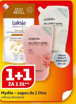 Auchan Mydła – zapas do 1 litra (Luksja, Cosmia) oferta