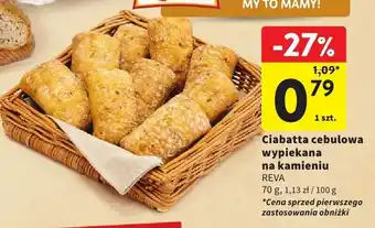 Intermarche Ciabatta cebulowa wypiekana na kamieniu REVA oferta