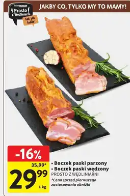 Intermarche Boczek paski wędzony PROSTO Z WĘDLINIARNI oferta