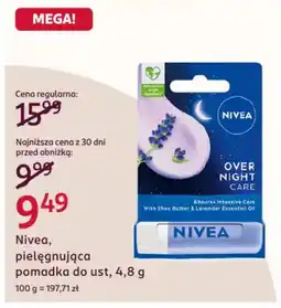 Rossmann Nivea, pielęgnująca pomadka do ust oferta