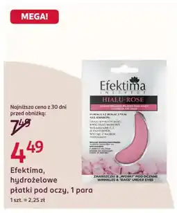 Rossmann Efektima, hydrożelowe płatki pod oczy oferta