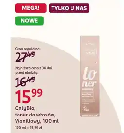 Rossmann OnlyBio, toner do włosów, Waniliowy oferta