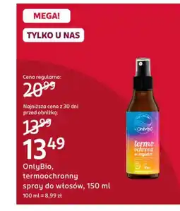 Rossmann OnlyBio, termoochronny spray do włosów oferta
