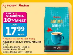Auchan Kawa mielona w 100% robusta oferta