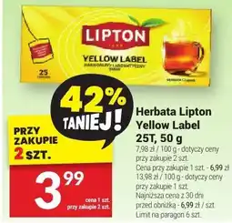 Twój Market Herbata Lipton Yellow Label 25T oferta