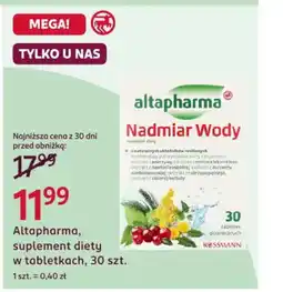 Rossmann Altapharma, suplement diety w tabletkach oferta