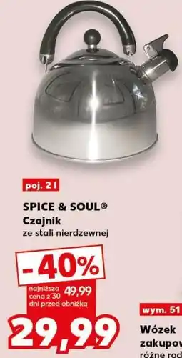 Kaufland SPICE & SOUL Czajnik ze stali nierdzewnej (poj. 2l) oferta