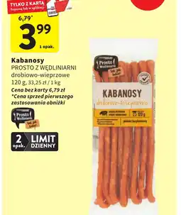 Intermarche PROSTO Z WEDLINIARNI Kabanosy oferta