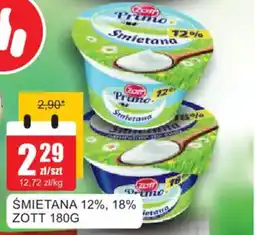 Bingo Śmietana 12%, 18% zott oferta