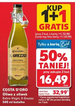 Kaufland COSTA D'ORO Oliwa z oliwek Extra Virgin, Il Grezzo 500 ml butelka oferta
