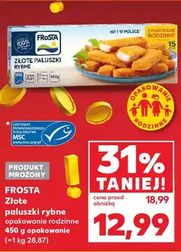 Kaufland FROSTA Złote paluszki rybne opakowanie rodzinne 450 g opakowanie oferta