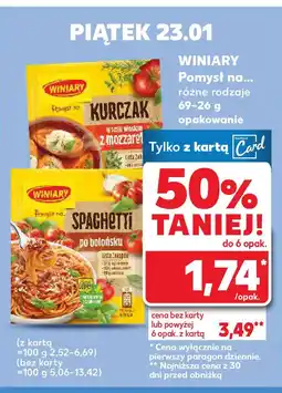 Kaufland Winiary Pomysł na... różne rodzaje 69-126 g opakowanie oferta