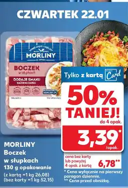 Kaufland Morliny Boczek w słupkach 130 g opakowanie oferta