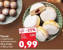 Kaufland Pączek z nadzieniem wieloowocowym 65 g sztuka (~100 g 1,52) oferta