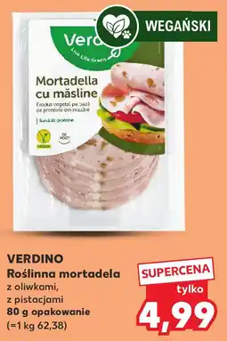Kaufland Verdino Roślinna mortadela z oliwkami, z pistacjami oferta