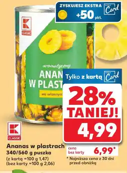 Kaufland K-Classic Ananas w plastrach oferta