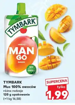 Kaufland Tymbark Mus 100% owoców różne rodzaje 120 g opakowanie oferta