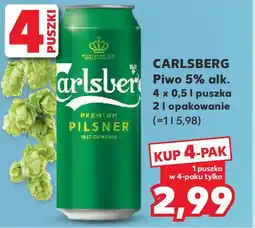 Kaufland Carlsberg Piwo 5% alk. 4 x 0,5 l puszka oferta