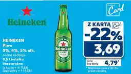Kaufland Heineken Piwo 0%, 4%, 5% alk. różne rodzaje 0,5 l butelka bezzwrotna oferta