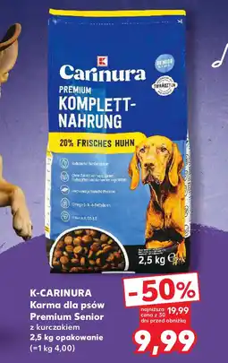 Kaufland K-CARINURA Karma dla psów Premium Senior z kurczakiem oferta