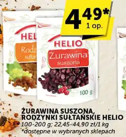 Groszek Żurawina suszona, rodzynki sułtańskie Helio oferta