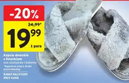 Intermarche Kapcie damskie z futerkiem oferta
