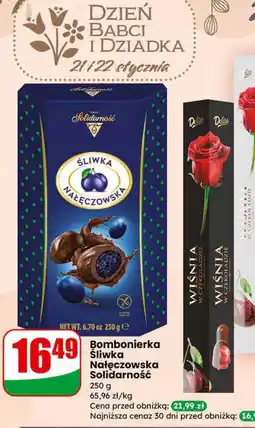 Dino Bombonierka róża wiśnia w czekoladzie Deliss oferta