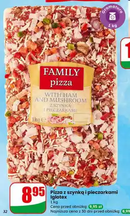 Dino Pizza z szynką i pieczarkami Iglotex oferta