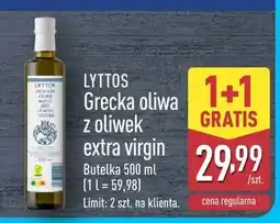 ALDI Grecka oliwa z oliwek extra virgin LYTTOS oferta