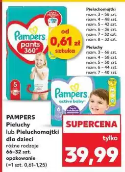 Kaufland PAMPERS Pieluchy lub Pieluchomajtki dla dzieci oferta