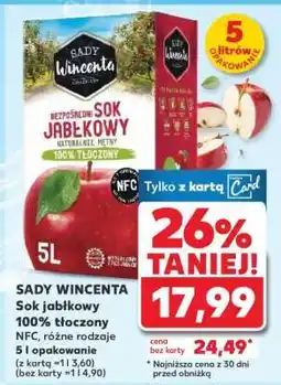 Kaufland SADY WINCENTA Sok jabłkowy 100% tłoczony oferta