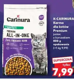 Kaufland K-CARINURA Karma dla kotów Premium junior, z kurczakiem 800 g opakowanie oferta
