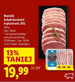Lidl Schab bez kości w plastrach XXL Rzeźnik oferta