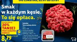 Lidl Tatar wołowy Sokołów ekstra oferta