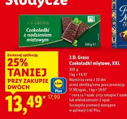 Lidl Czekoladki miętowe XXL J.D. Gross oferta