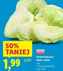 Lidl Polska kapusta biała, luzem oferta