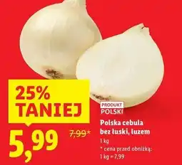 Lidl Polska cebula bez łuski, luzem (Polish onion without skin, loose) oferta