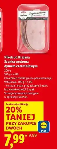 Lidl Pikok od Krajana Szynka wędzona dymem czereśniowym oferta