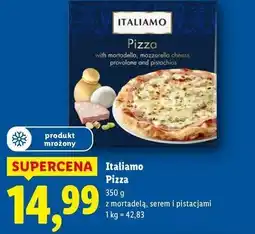 Lidl Italiano Pizza z mortadelą, serem i pistacjami oferta