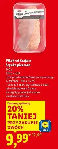 Lidl Pikok od Krajana Szynka pieczona oferta