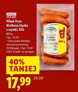 Lidl Pikok Pure Kiełbasa śląska z szynki, XXL oferta