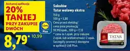 Lidl Tatar wołowy ekstra Sokołów oferta