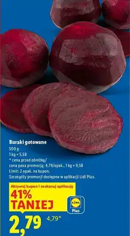 Lidl Buraczki gotowane na parze oferta