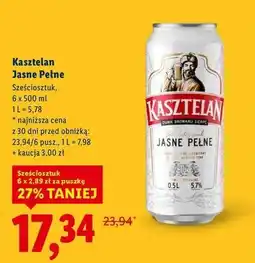 Lidl Piwo Kasztelan Jasne Pełne oferta